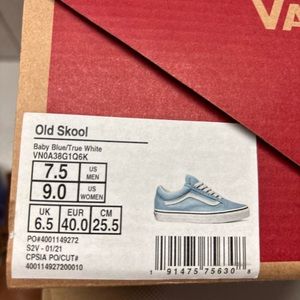 Vans baby blue size 7.5/9
